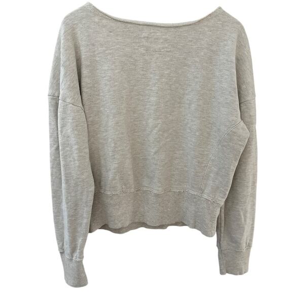 Anthropologie Maeve Ligonier Terry Sweatshirt Light Gray Size Large - Picture 5 of 11
